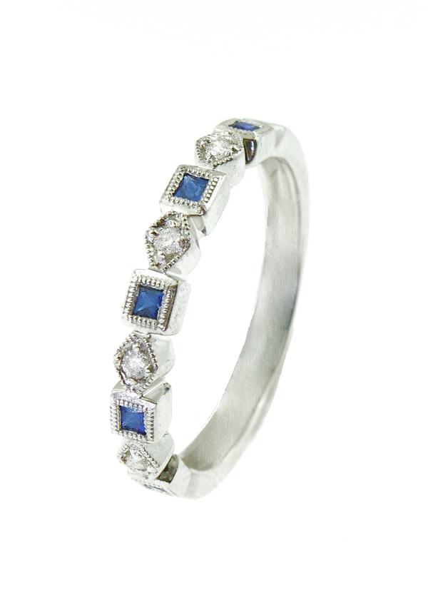 View 14Kw or y/14kr Gold Sapphire Ring