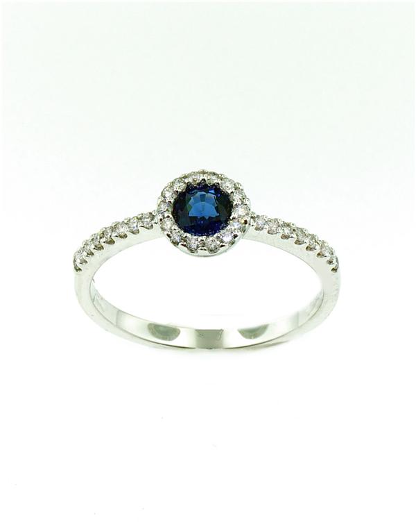 View 14Kw or y/14kr Gold Sapphire Ring