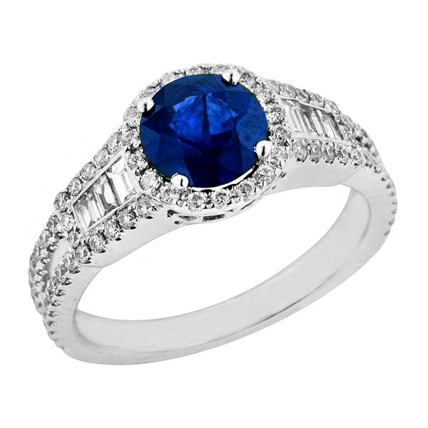 View 14Kw or y/14kr Gold Sapphire Ring