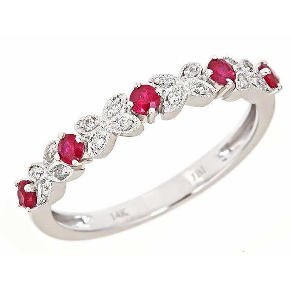 View 14Kw or y/14kr Gold Ruby Ring