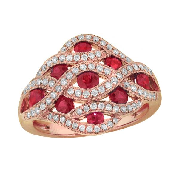 View 14Kw or y/14kr Gold Ruby Ring