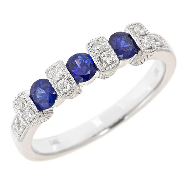 View 14Kw or y/14kr Gold Sapphire Ring