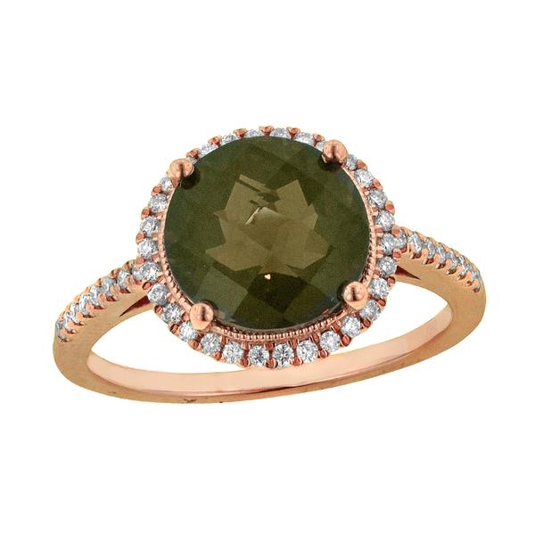View 14Kw or y/14kr Gold Smokey Quartz Ring