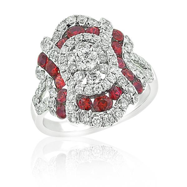 View 18Kw or 18ky/18kr Gold Ruby Ring