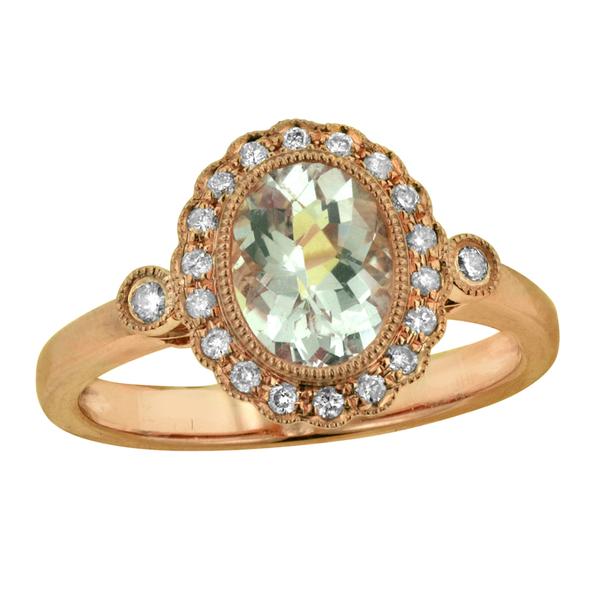 View 14Kw or y/14kr Gold Morganite Ring