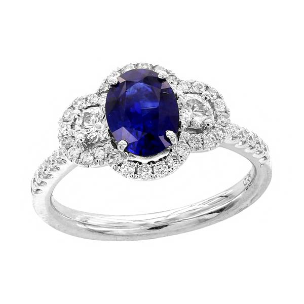 View 14Kw or y/14kr Gold Sapphire Ring