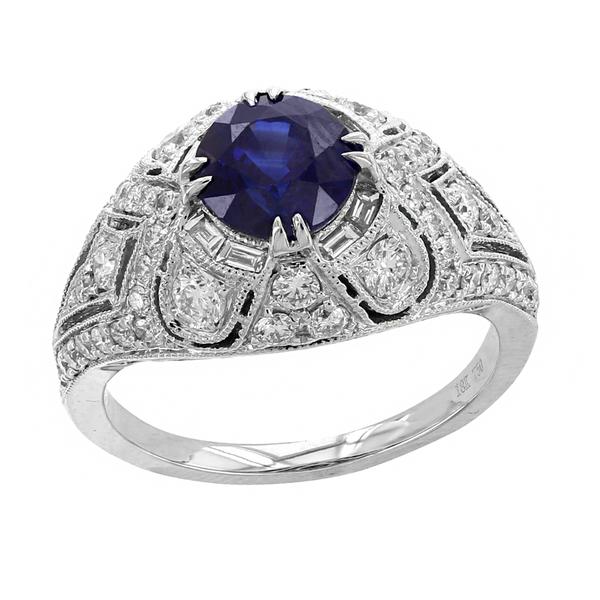 View 18Kw or 18ky/18kr Gold Sapphire Ring