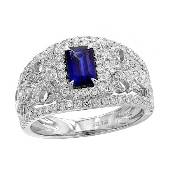 View 18Kw or 18ky/18kr Gold Sapphire Ring
