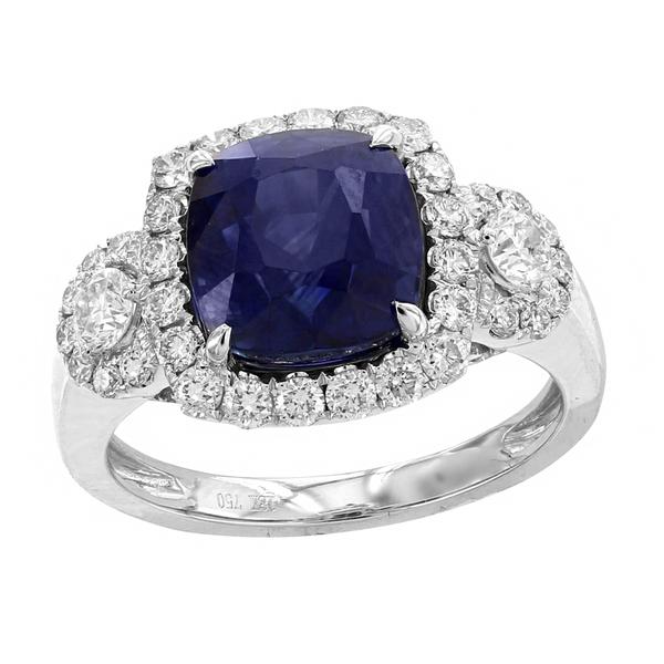 View 18Kw or 18ky/18kr Gold Sapphire Ring