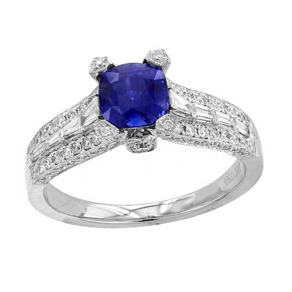 View 18Kw or 18ky/18kr Gold Sapphire Ring