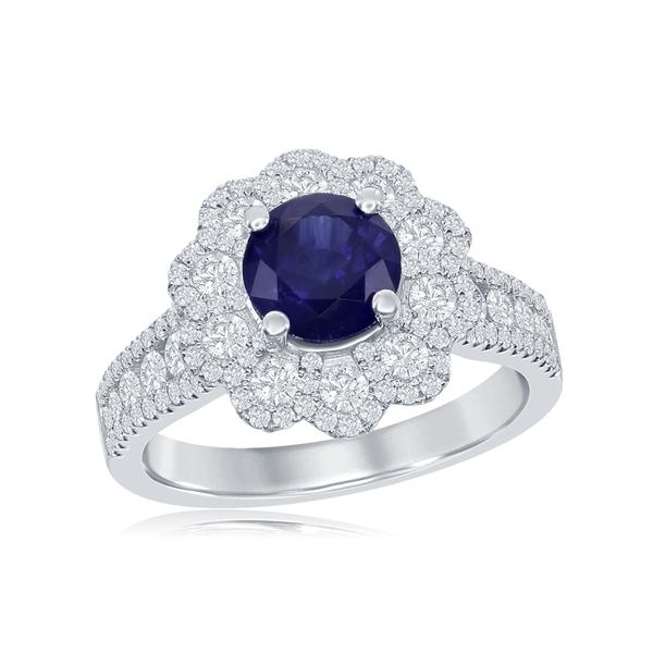 View 14Kw or y/14kr Gold Sapphire Ring