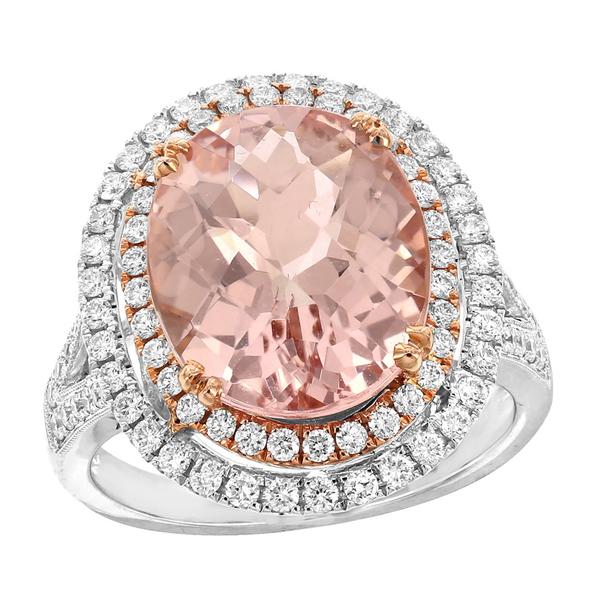 View 14Kw or y/14kr Gold Morganite Ring