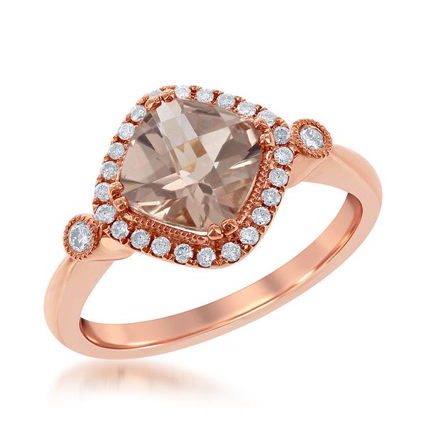 View 14Kw or y/14kr Gold Morganite Ring