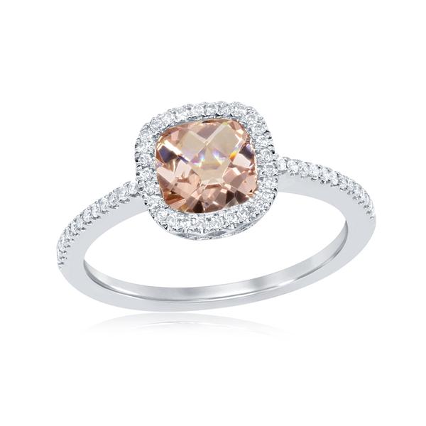 View 14Kw or y/14kr Gold Morganite Ring