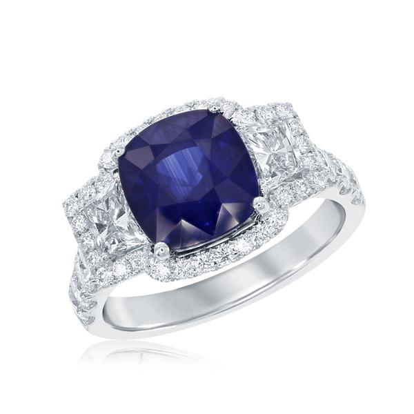 View 18Kw or 18ky/18kr Gold Sapphire Ring