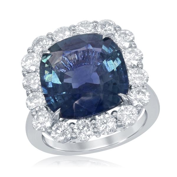 View 18Kw or 18ky/18kr Gold Sapphire Ring