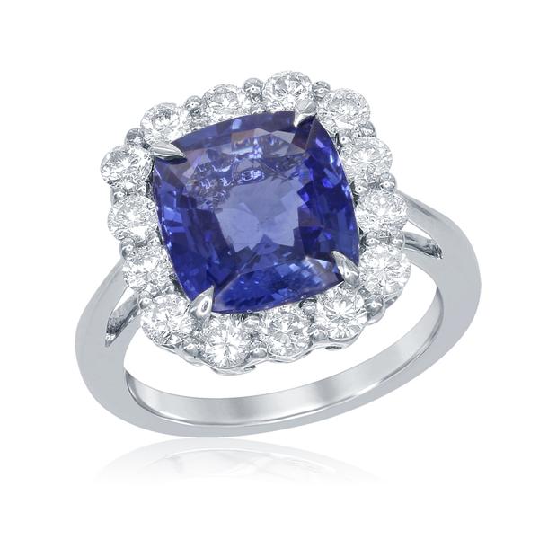 View 18Kw or 18ky/18kr Gold Sapphire Ring