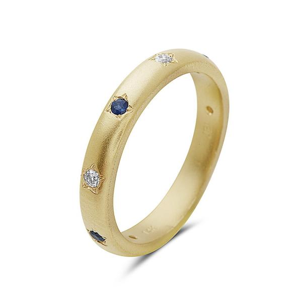 View 14Kw or y/14kr Gold Sapphire Ring