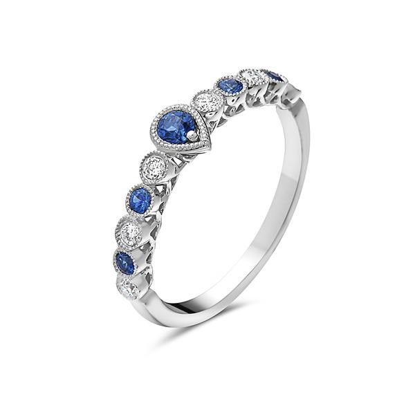 View 14Kw or y/14kr Gold Sapphire Ring