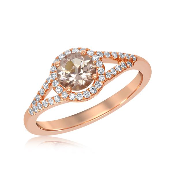 View 14Kw or y/14kr Gold Morganite Ring
