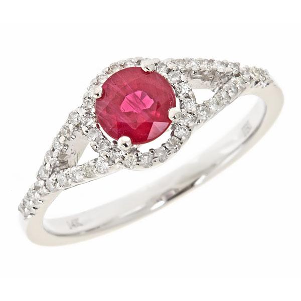 View 14Kw or y/14kr Gold Ruby Ring