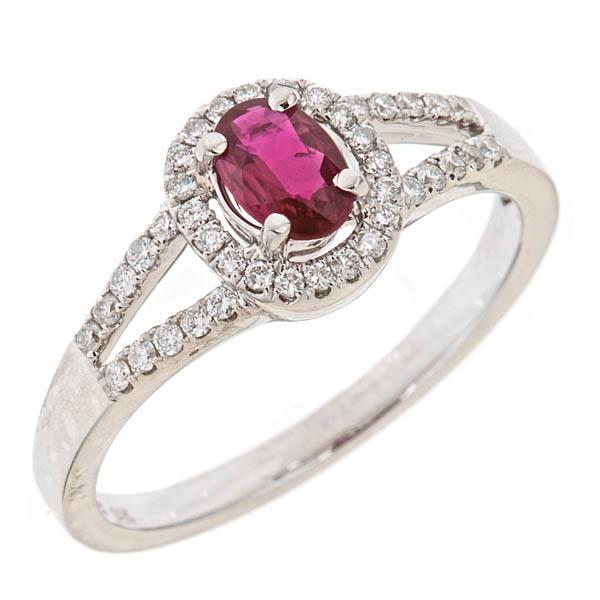 View 14Kw or y/14kr Gold Ruby Ring