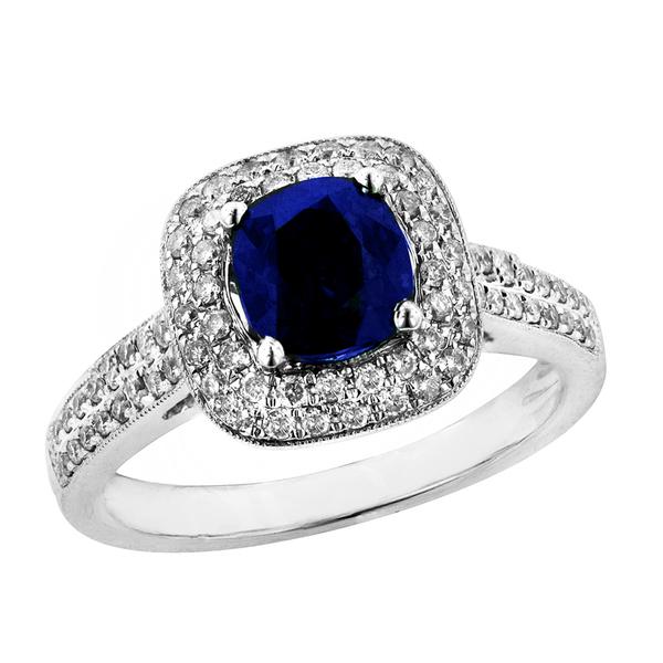 View 14Kw or y/14kr Gold Sapphire Ring