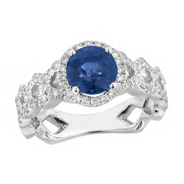 View 14Kw or y/14kr Gold Sapphire Ring