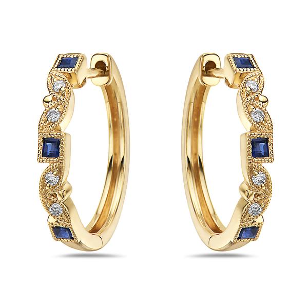 View 14Kw or y/14kr Gold Emerald Earrings