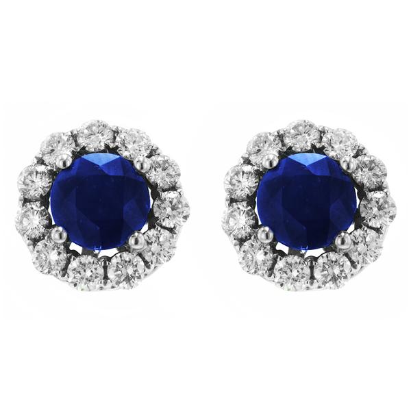 View 14Kw or y/14kr Gold Sapphire Earrings