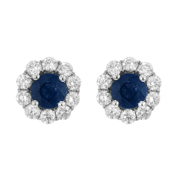 View 14Kw or y/14kr Gold Sapphire Earrings