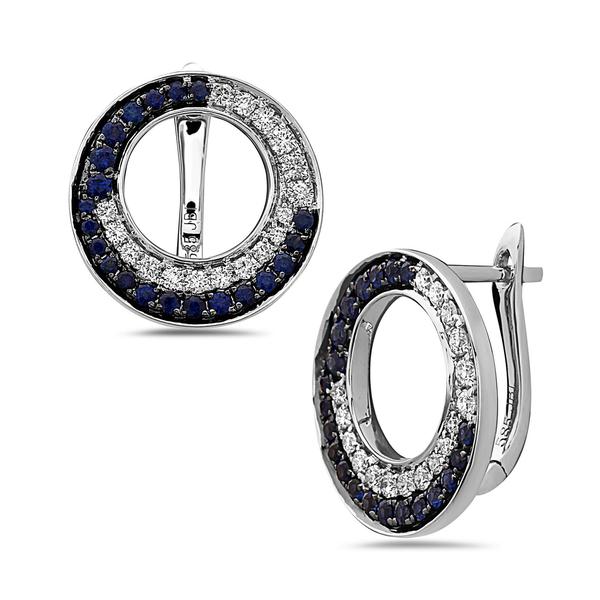 View 14Kw or y/14kr Gold Sapphire Earrings