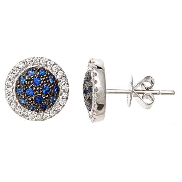 View 14Kw or y/14kr Gold Sapphire Earrings