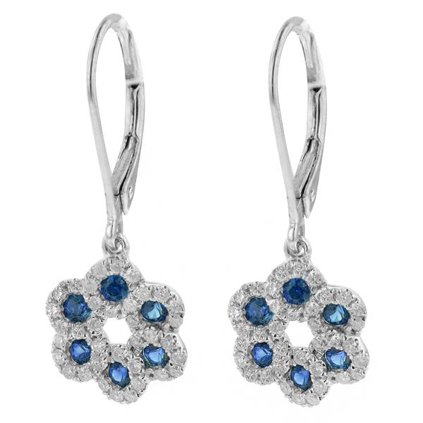 View 14Kw or y/14kr Gold Sapphire Earrings