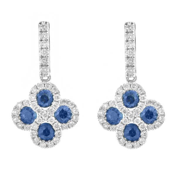 View 14Kw or y/14kr Gold Sapphire Earrings