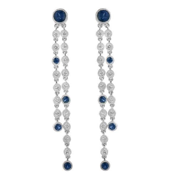 View 14Kw or y/14kr Gold Sapphire Earrings