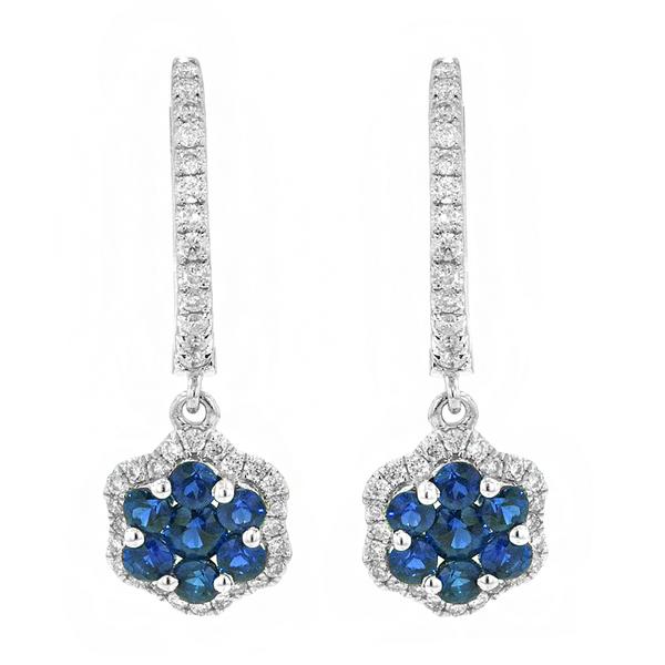 View 14Kw or y/14kr Gold Sapphire Earrings