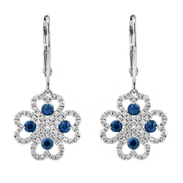 View 14Kw or y/14kr Gold Sapphire Earrings