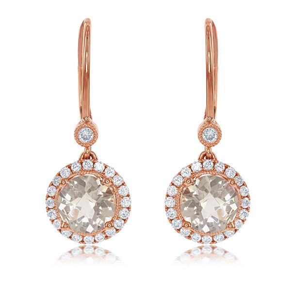 View 14Kw or y/14kr Gold Morganite Earrings