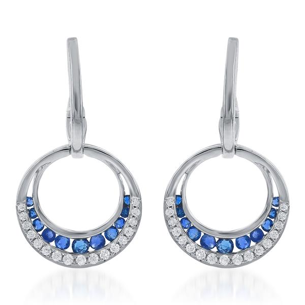 View 14Kw or y/14kr Gold Sapphire Earrings