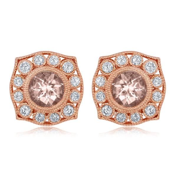 View 14Kw or y/14kr Gold Morganite Earrings