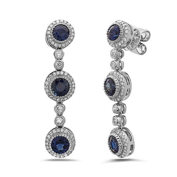 View 14Kw or y/14kr Gold Sapphire Earrings