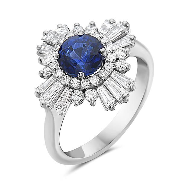 View 14Kw or y/14kr Gold Sapphire Ring