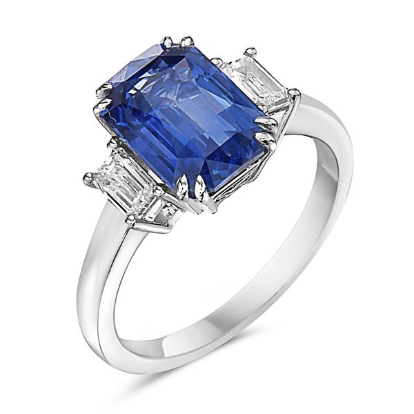 View 18Kw or 18ky/18kr Gold Sapphire Ring