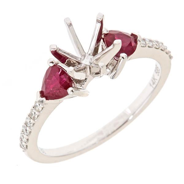 View 14Kw or y/14kr Gold Ruby Ring