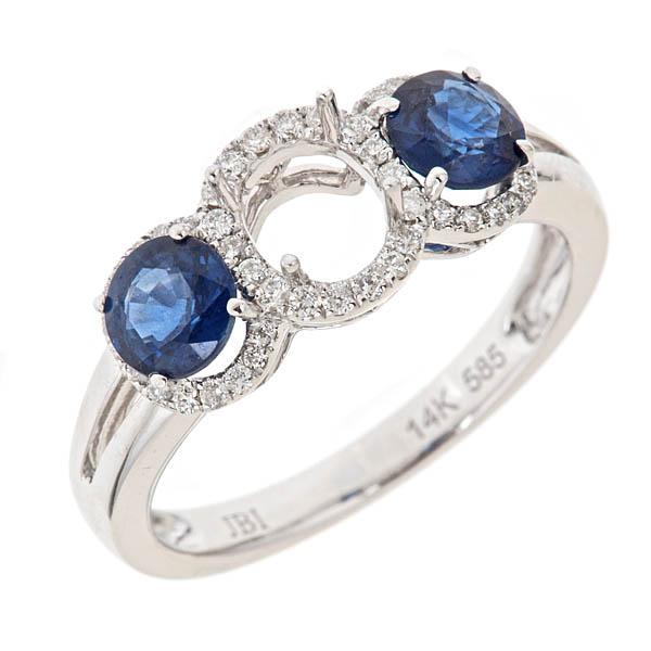 View 14Kw or y/14kr Gold Sapphire Ring