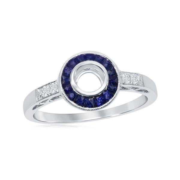 View 14Kw or y/14kr Gold Sapphire Ring