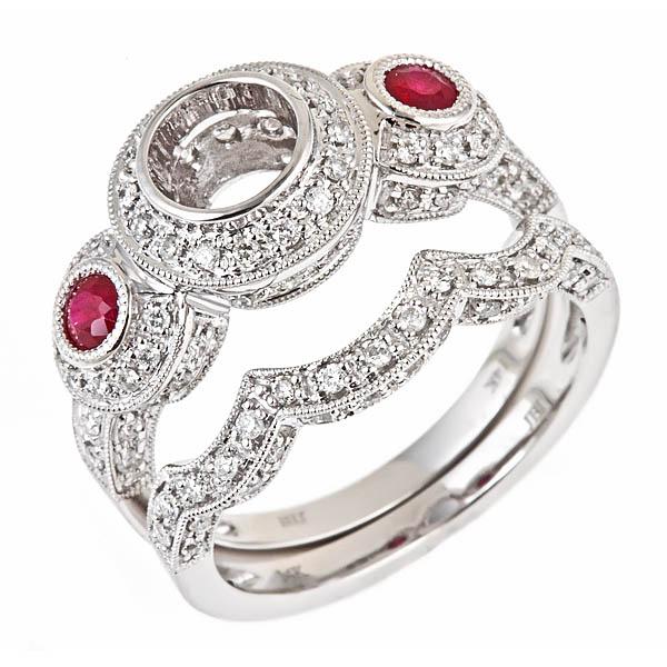 View 14Kw or y/14kr Gold Ruby Ring