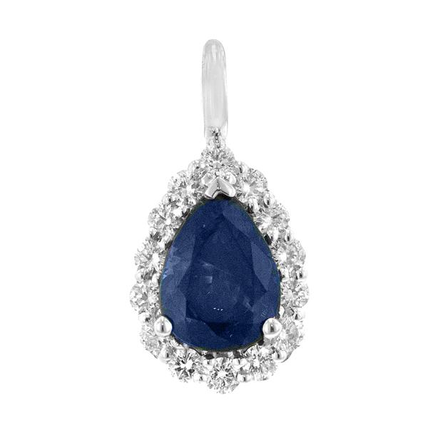 View 14Kw or y/14kr Gold Sapphire Pendant