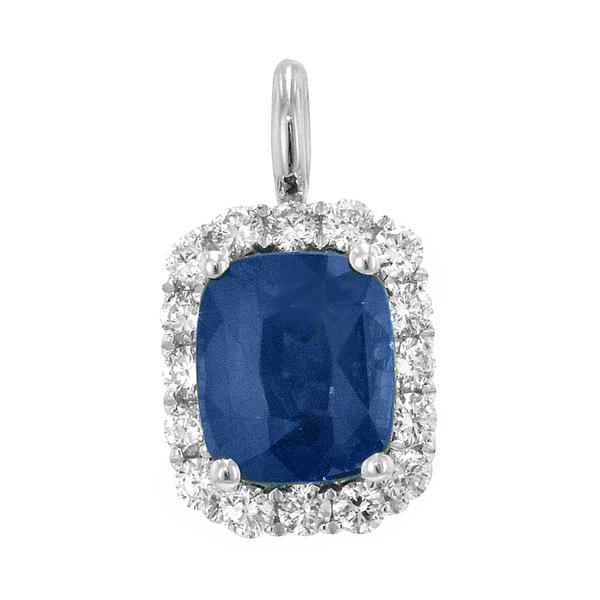 View 14Kw or y/14kr Gold Sapphire Pendant